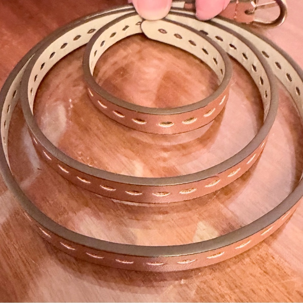 Stylish 40” Brown Pleather Belt - Picture 9 of 11
